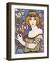 Girl with Orchids, c.1895-Paul Berthon-Framed Giclee Print