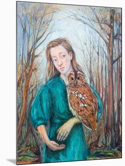 Girl with Owl, 2012-Silvia Pastore-Mounted Giclee Print