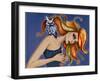 Girl with Owl-Jami Goddess-Framed Art Print