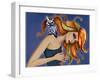 Girl with Owl-Jami Goddess-Framed Art Print