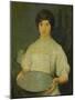 Girl with Pan (Oil on Canvas)-Charles Webster Hawthorne-Mounted Giclee Print