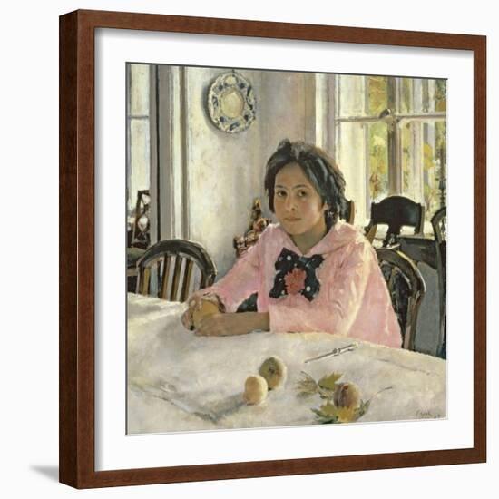 Girl with Peaches, 1887-Valentin Aleksandrovich Serov-Framed Giclee Print