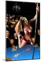 Girl with Pearl Earring and Pole-Barry Kite-Mounted Art Print