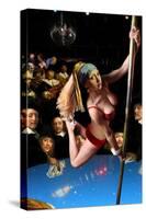 Girl with Pearl Earring and Pole-Barry Kite-Stretched Canvas