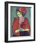 Girl with Peonies, 1909-Alexej Von Jawlensky-Framed Giclee Print