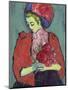 Girl with Peonies, 1909-Alexej Von Jawlensky-Mounted Giclee Print