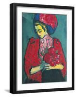 Girl with Peonies-Alexej Von Jawlensky-Framed Giclee Print