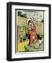 Girl with Pets-John Hassall-Framed Art Print