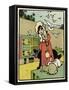 Girl with Pets-John Hassall-Framed Stretched Canvas