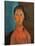 Girl with Pigtails, circa 1918-Amedeo Modigliani-Stretched Canvas