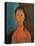 Girl with Pigtails, circa 1918-Amedeo Modigliani-Stretched Canvas