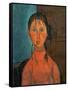 Girl with Pigtails, circa 1918-Amedeo Modigliani-Framed Stretched Canvas