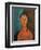 Girl with Pigtails, circa 1918-Amedeo Modigliani-Framed Giclee Print