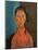 Girl with Pigtails, circa 1918-Amedeo Modigliani-Mounted Giclee Print