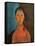 Girl with Pigtails, circa 1918-Amedeo Modigliani-Framed Stretched Canvas