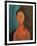 Girl with Pigtails, circa 1918-Amedeo Modigliani-Framed Giclee Print