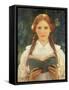 Girl with Pigtails-Sir Samuel Henry William Llewelyn-Framed Stretched Canvas