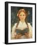 Girl with Pigtails-Sir Samuel Henry William Llewelyn-Framed Giclee Print