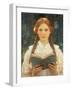 Girl with Pigtails-Sir Samuel Henry William Llewelyn-Framed Giclee Print