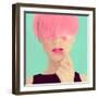 Girl with Pink Hair. Fashionable Trend-Evgeniya Porechenskaya-Framed Photographic Print