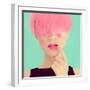 Girl with Pink Hair. Fashionable Trend-Evgeniya Porechenskaya-Framed Photographic Print