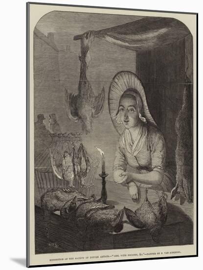 Girl with Poultry, Etc-Petrus van Schendel-Mounted Giclee Print