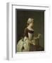 Girl with Racket and Shuttlecock, c.1740-Jean-Baptiste Simeon Chardin-Framed Giclee Print