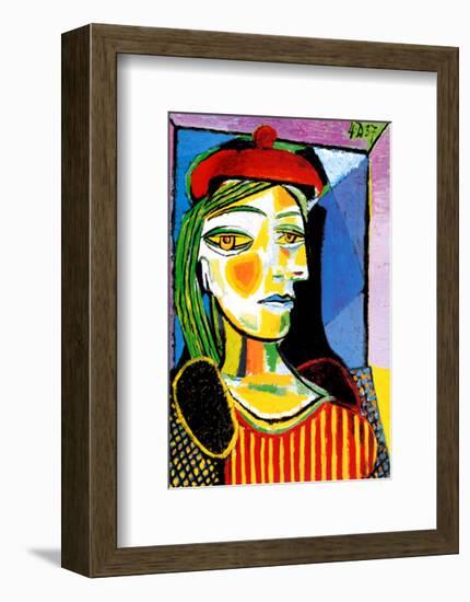 Girl with Red Beret-Pablo Picasso-Framed Art Print