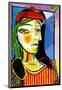 Girl with Red Beret-Pablo Picasso-Mounted Art Print