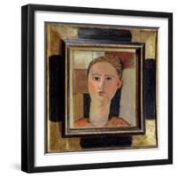 Girl with Red Hair, 1915-Amedeo Modigliani-Framed Giclee Print