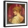 Girl with Red Rose-John William Godward-Framed Giclee Print