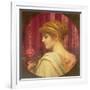 Girl with Red Rose-John William Godward-Framed Giclee Print