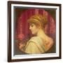 Girl with Red Rose-John William Godward-Framed Giclee Print