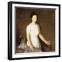 Girl with Red Rose-Charles Webster Hawthorne-Framed Giclee Print