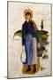 Girl with Red Stockings, 1886-Pierre-Auguste Renoir-Mounted Giclee Print