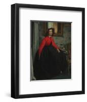 Girl with Red Vest, c.1864-James Tissot-Framed Art Print