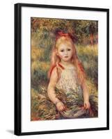 Girl with Sheaf of Corn-Pierre-Auguste Renoir-Framed Giclee Print