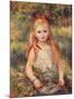 Girl with Sheaf of Corn-Pierre-Auguste Renoir-Mounted Giclee Print