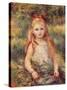 Girl with Sheaf of Corn-Pierre-Auguste Renoir-Stretched Canvas