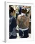 Girl with Shiva Tattoo on Back, Sensoji Temple, Asakusa, Japan-Christian Kober-Framed Photographic Print