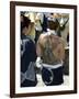 Girl with Shiva Tattoo on Back, Sensoji Temple, Asakusa, Japan-Christian Kober-Framed Photographic Print