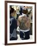 Girl with Shiva Tattoo on Back, Sensoji Temple, Asakusa, Japan-Christian Kober-Framed Photographic Print