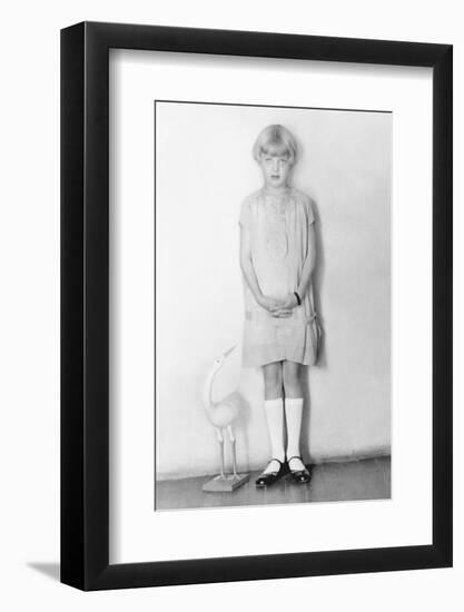 Girl with Stork, Mexico City, C.1926-Tina Modotti-Framed Photographic Print