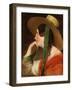 Girl with Straw Hat-Friedrich Ritter von Amerling-Framed Giclee Print