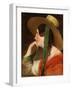 Girl with Straw Hat-Friedrich Ritter von Amerling-Framed Giclee Print