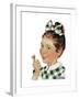 Girl with String-Norman Rockwell-Framed Giclee Print