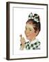 Girl with String-Norman Rockwell-Framed Giclee Print