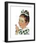 Girl with String-Norman Rockwell-Framed Giclee Print