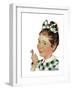 Girl with String-Norman Rockwell-Framed Giclee Print