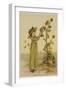 Girl with Sunflowers-M Ellen Edwards-Framed Art Print